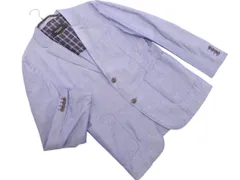 BURBERRY バーバリー BLACK LABEL ブラックレーベル リネン混 テーラード ジャケット sizeLL/紺 ■◇ メンズ