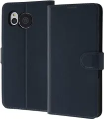 レイ・アウト AQUOS sense7 plus ケース  手帳型 ケース 耐衝撃 手帳 レザー ケース  シンプル マグネット ダーク ネイビーのサムネイル