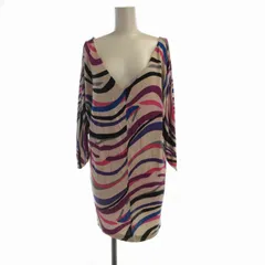 ダイアンフォンファステンバーグ DIANE von FURSTENBERG カットソー チュニック ドルマンスリーブ 総柄 ビックシルエット 五分袖 4 マルチカラー /ROのサムネイル