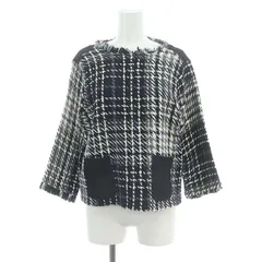 ザラ ベーシック ZARA BASIC ツイードデニムプルオーバー カットソー 七分袖 M 紺 ネイビー /AT ■OS