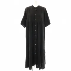 アウトドアプロダクツ OUTDOOR PRODUCTS 25SS リネンレーヨンティアードワンピース Usual Things F ブラック /ES ■OSのサムネイル