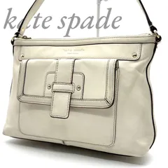 【B4864】 kate spade NEW YORK ケイトスペードニューヨーク ワンショルダーバッグ レザー アイボリー レディース