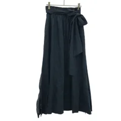 HYKE ハイク 23SS  LINEN MAXI SKIRT リネンスカート 231-14138 ネイビー 1のサムネイル
