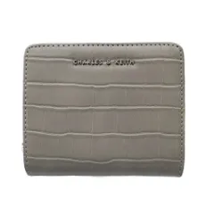 チャールズ&キース  CHARLES&KEITH クラシックジップウォレット Classic Zip Wallet 二つ折り財布 グレー CK6-10770420-6 /SS ■OS