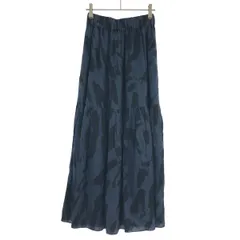 SACRA サクラ 24AW ABSTRACT PAINTING SKIRT アブストラクトペインティングスカート 124612123 ネイビー 36のサムネイル