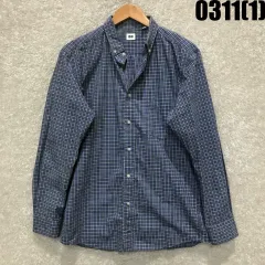 UNIQLO ブルー CHECK シャツ L