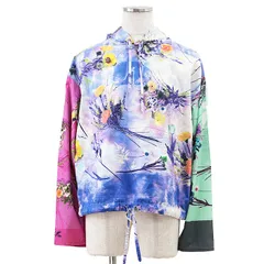 【極美品】LOUIS VUITTON ルイ・ヴィトン パーカー 2020S/S シャツ 花柄 フローラル プリント コットン100% フーディー プルオーバー ロングスリーブ 長袖 トップス メンズ レディース ユニセックス S マルチカラー イタリア製のサムネイル