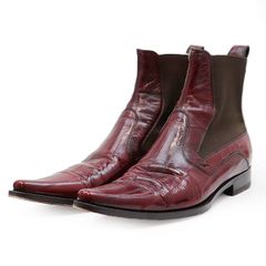 希少・英国製】JEFFERY WEST クロコ型押しサイドジップブーツ UK8 