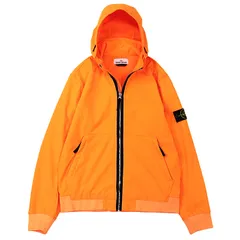 【美品】STONE ISLAND ストーンアイランド LIGHTSOFTSHELL-R ジップアップブルゾン フーディー パーカー テックファブリック ストレッチ 撥水 透湿性 ジャケット アウター メンズ サイズ M ネオンオレンジ ベトナム製のサムネイル