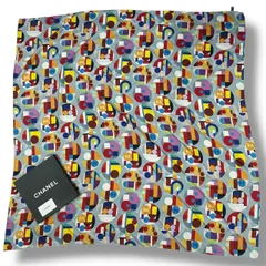 レア 極美品 CHANEL シャネル 超大判 スカーフ マルチカラー ココマーク