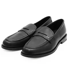 【極美品】Dior ディオール コインローファー レザー ロゴ メタルチャーム スリッポン シューズ 靴 メンズ サイズ 42 ブラック 黒 イタリア製のサムネイル