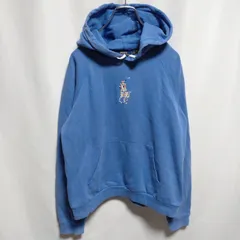 POLO RALPH LAUREN ポロラルフローレン マルチカラー刺繍ポニー プルオーバーパーカー レディース L 青