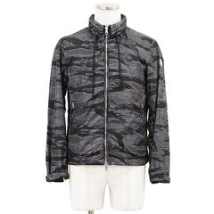 [극미품] MONCLER 몽클레르 블루존 CEZANNE GIUBOTTO 타이거 카모 나일론 100% 메쉬 라이닝 리플렉터 라인 아우터 맨즈 사이즈 0 챠콜 블랙 블랙 루마니아제