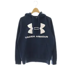 アンダーアーマー UNDER ARMOUR UAライバルフリース スポーツスタイルパーカー SM ネイビー ホワイト /DO ■OS