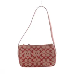 コーチ COACH 6023 ハンド ワンショルダー レザー キャンバス シグネチャー ロゴ 赤 レッド ■GY11 /MQ