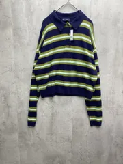 新品 GAP ギャップ ボーダー ショート丈 長袖 ニット ポロセーター sizeXS/紺xオリーブ ◇■レディース