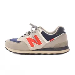 ニューバランス NEW BALANCE ローカットスニーカー シューズ ロゴ 切替 US8 26cm グレー 紺 ネイビー ML574S02 /BB