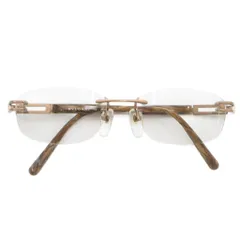 ブルガリ BVLGARI メガネ めがね アイウェア 度あり リムレス サイドロゴ 51□16-135 茶 ブラウン /AE ■GY18