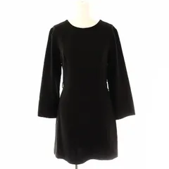 ザラ ZARA フレアワンピース ミニ 七分袖 S 黒 /HK ■OS