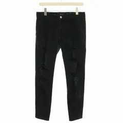 アンダーカバー UNDERCOVER 15AW NO BORDER期 チノストレッチパンツ ジップフライ ダメージ加工 2 黒 ブラック UCP4506 /YTのサムネイル
