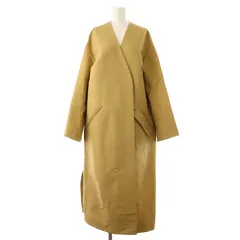 ブラック バイ マウジー BLACK by moussy gown coat ロングコート スプリングコート ノーカラー ボタンレス F ベージュ /MY ■OSのサムネイル