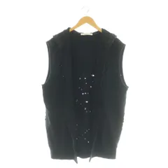 ジバンシィ GIVENCHY デストロイ加工 ノースリーブ フーディー ベスト XS ブラック /HK ■OS ■SHのサムネイル