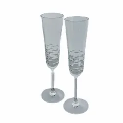 バカラ Baccarat ローラ シャンパンフルート グラス コップ 食器 ロゴ クリア ■GY18 /MQのサムネイル