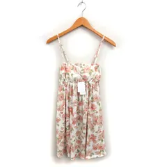 ジェラートピケ gelato pique タグ付き ルームウェア キャミソール カップ付き 花柄 ストレッチ 透け感 F ピンク /NT21