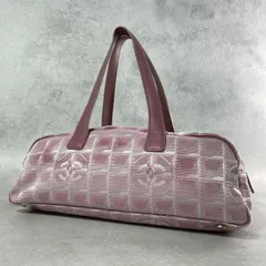 CHANEL シャネル ニュートラベルライン ハンドバッグ トート 肩掛け シール有 シルバー金具 キャンバス レザー ピンク メンズ レディース ユニセックス
