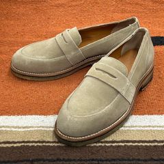Crockett & Jones スエード コインローファー 7E グレージュ - メルカリ