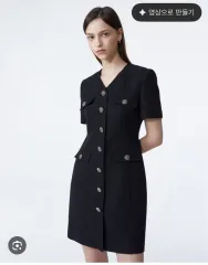 JILL STUART ジルスチュアート ネイビー ツイード 半袖 ONE PIECE