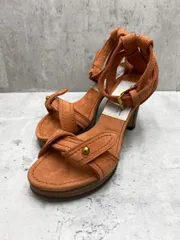 Pippi Chic ピッピシック オープントゥ パンプス size35 1/2/オレンジ  ■◆レディース