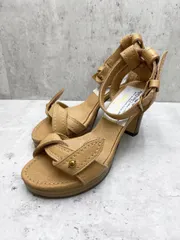 Pippi Chic ピッピシック オープントゥ パンプス size35 1/2/茶  ■◆レディース