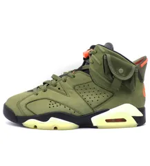 ナイキ NIKE × トラヴィス スコット Travis Scott 【 AIR JORDAN 6 RETRO Midium Olive CN1084 200 】 エア ジョーダン 6 レトロ ミディアム オリーブ スニーカー f29971