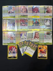 【4コン】 黄 空島ルフィ カルガラ デッキパーツ R以下 4枚セット 【ワンピースカード】 まとめ