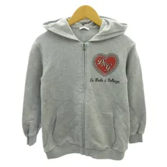 ドルチェ&ガッバーナ ドルガバ DOLCE&GABBANA ジップアップ パーカー フーディ ラインストーン ロゴ プリント 長袖 6 グレー 0302 IBO92のサムネイル