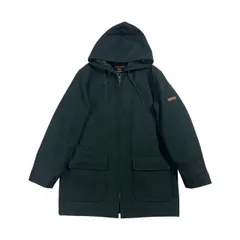 90s McGREGOR マックレガー 裏地キルティング 中綿 ウール フーデッド コート ジャケット M/ダークグリーン系 メンズ ビンテージ