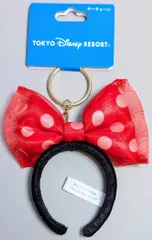 東京ディズニーリゾート カチューシャキーチェーン ミニーの日 赤シースルーリボン 2025