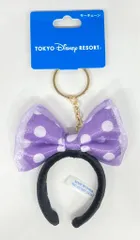 東京ディズニーリゾート カチューシャキーチェーン ミニーの日 紫シースルーリボン 2025