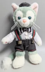 東京ディズニーシー ぬいぐるみバッジ Duffy and Friends ジェラトーニ(デニム/白シャツ/サスペンダー) 2016