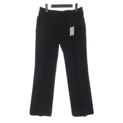 エムケー ミッシェルクラン MK MICHEL KLEIN タグ付き パンツ スラックス フレア センタープレス 40 黒 ブラック