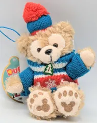 東京ディズニーシー ぬいぐるみストラップ Duffy's Christmas 2011 ダッフィー(青系ニット/トナカイ)/Home Sweet Christmas 2011
