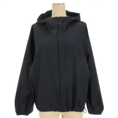ユニクロ UNIQLO ポケッタブルUVカットパーカ ジャケット チェック ネイビー M 260122E ■GY99