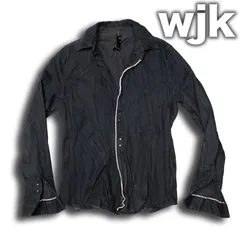 wjk 赤耳ブラックデニム シワ加工 フックシャツ Lサイズ 415 dn32 ダブルジェイケイ ジャケット 00s y2kのサムネイル
