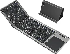 0312 キーボード 折りたたみ式 bluetooth接続 ワイヤレス JIS標準日本語配列 ipad タブレット スマホ パソコン 3台同時接続可能 タッチパット付き iOS/Mac/Windows/Android多システム対応 持ち運び 1414_853