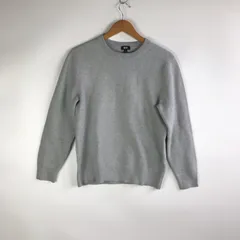 UNIQLO ウォッシャブルストレッチミラノリブクルーネックセーター メンズ M グレー 3201202603100001