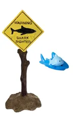 置物 オーナメント 飾り アクセサリー オブジェ インテリア アクアリウム 【villageriver】水槽 (2 サメ標識＆サメ親子セット)