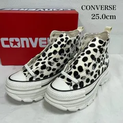 コンバースオールスター ALLSTAR オールスター TREKWAVE トレックウェーブ ダルメシアン 厚底 ハイカット スニーカー レディース 25.0cm ISItems【USED】【古着】【中古】50154852