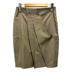 ブルネロクチネリ BRUNELLO CUCINELLI スカート タイト プリーツ シルク混 バックスリット 38 ベージュのサムネイル