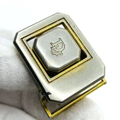 Christian Dior クリスチャンディオール ベルト バックル オクタゴン ゴールド×シルバー コンビ ロゴ 使用可能ベルト幅 約3cm エレガント